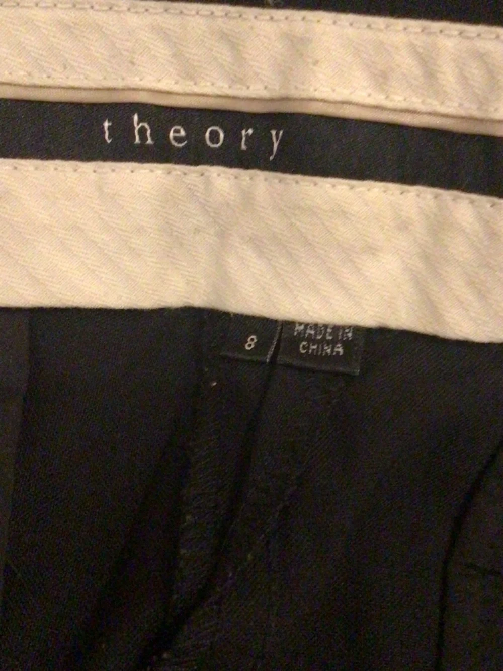 Theory Women's Straight Leg Pants in Black Size 8 - Picture 2 of 9